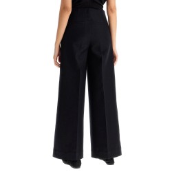 zip-front wide trousers