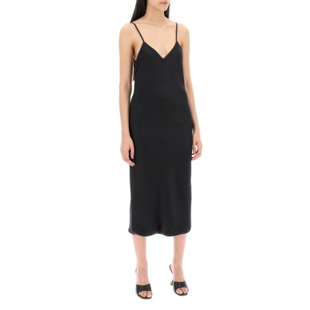 midi crêpe slip dress