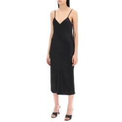 midi crêpe slip dress