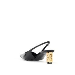 g cube patent leather slingback décol