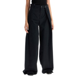 wide-legged pants with pleats