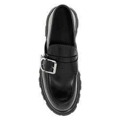 brushed leather wander loafers for