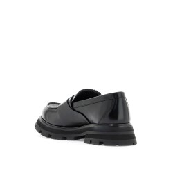 brushed leather wander loafers for