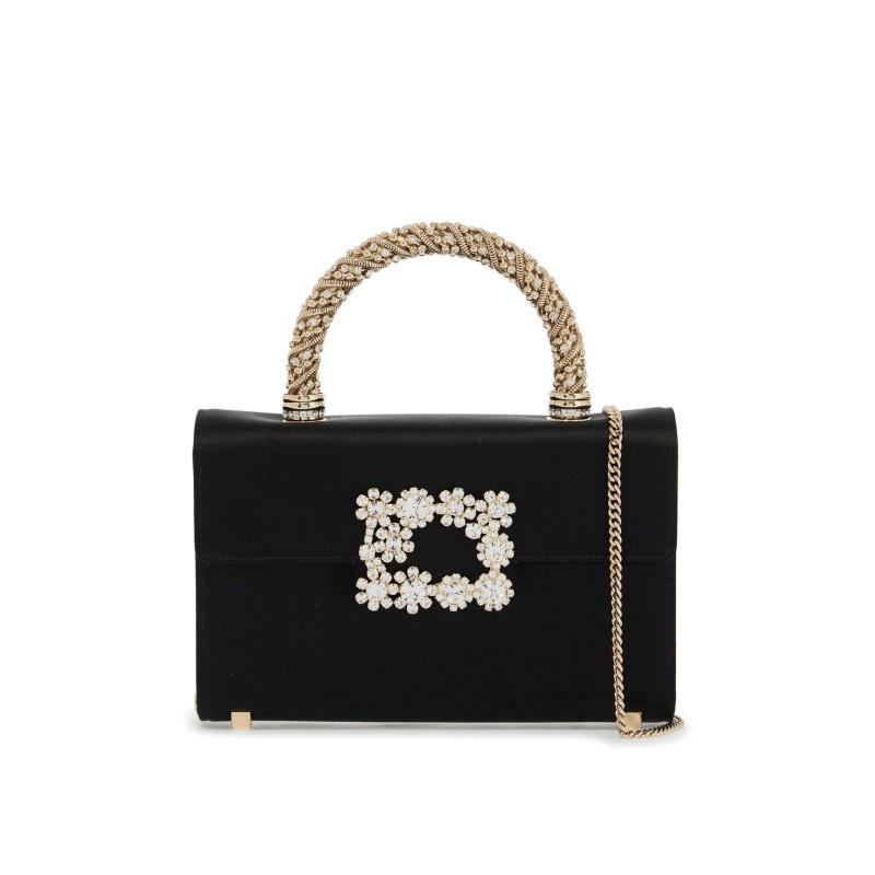 flower strass jewel mini bag