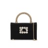 flower strass jewel mini bag