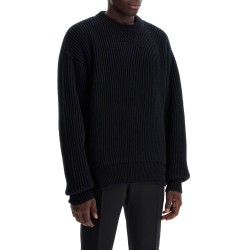 "oversized ribbed wool pul