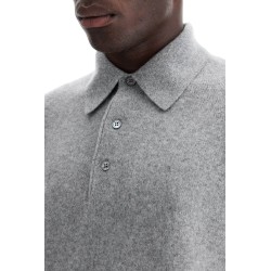 cashmere polo-style pullover