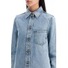 denim overshirt with pocket detail