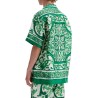 hawaii silk twill maiolica print shirt