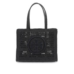 ella crochet raffia tote bag in