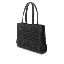 ella crochet raffia tote bag in