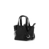 mini leather tote bag with punch detailing