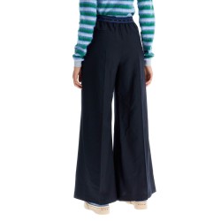 tropical wool palazzo pants for