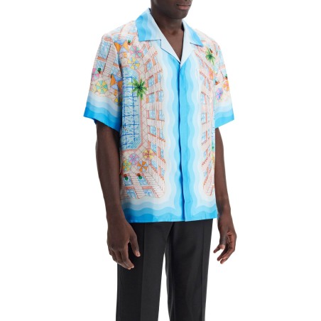 short-sleeved silk shirt