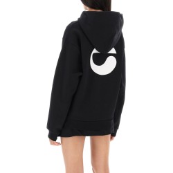 logo print hoodie