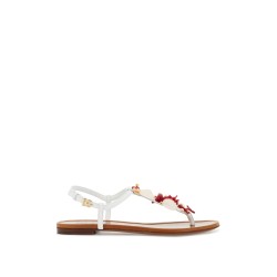 "nappa flip-flops with coral