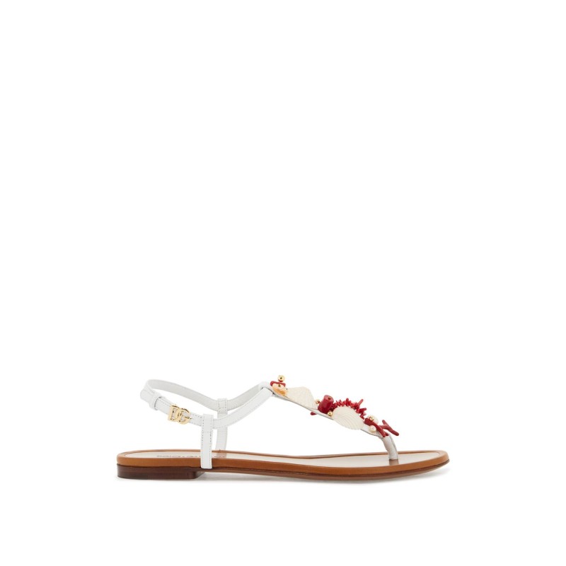 "nappa flip-flops with coral