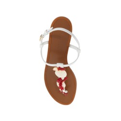 "nappa flip-flops with coral