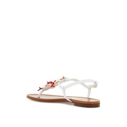 "nappa flip-flops with coral