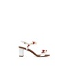 "nappa sandals with coral embellishments