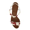 "nappa sandals with coral embellishments