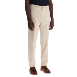 twill gabardine trousers with garment