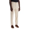 twill gabardine trousers with garment