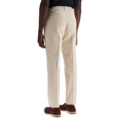 twill gabardine trousers with garment