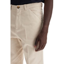 twill gabardine trousers with garment