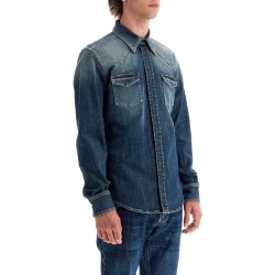 denim stretch shirt for men