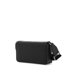 mini leather crossbody bag with shoulder strap.