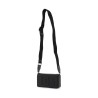 mini leather crossbody bag with shoulder strap.