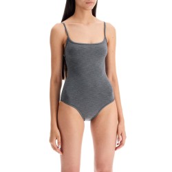 one-piece swimsuit with square neckline