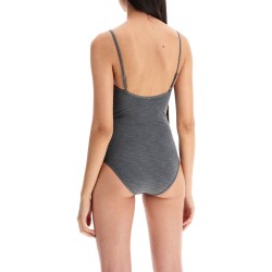 one-piece swimsuit with square neckline