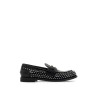 studded brushed leather penny loafers