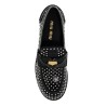 studded brushed leather penny loafers