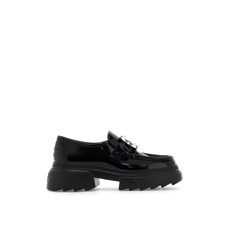 wallaviv patent leather loafers with rh