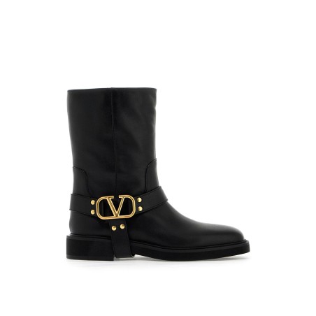 vlogo signature leather biker boots