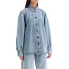 denim oversized shirt for women