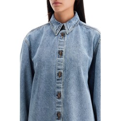 denim oversized shirt for women