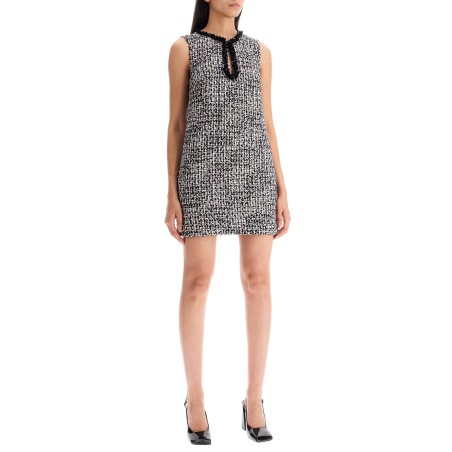 tweed bouclã© mini dress with