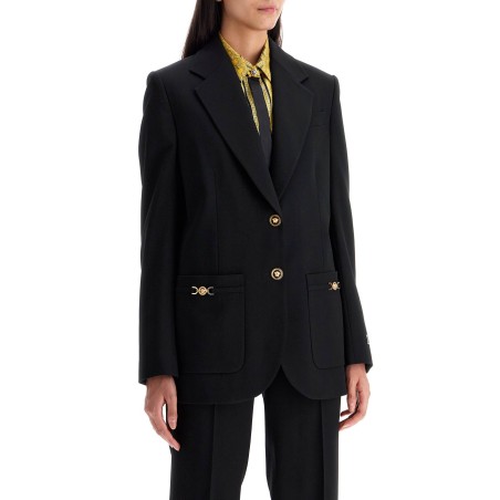 single-breasted wool stretch blazer