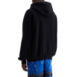 hooded sweatshirt with off print