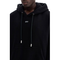 hooded sweatshirt with off print