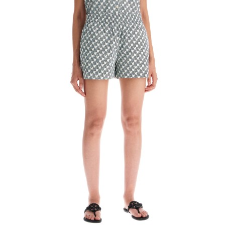 printed poplin shorts for