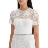 short floral lace sheath dress