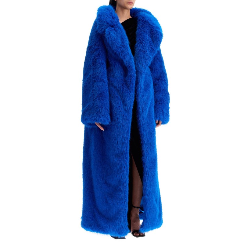 maxi faux fur coat in