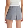 pleated shorts with branded band