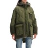 shearling and nylon parka