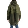 shearling and nylon parka